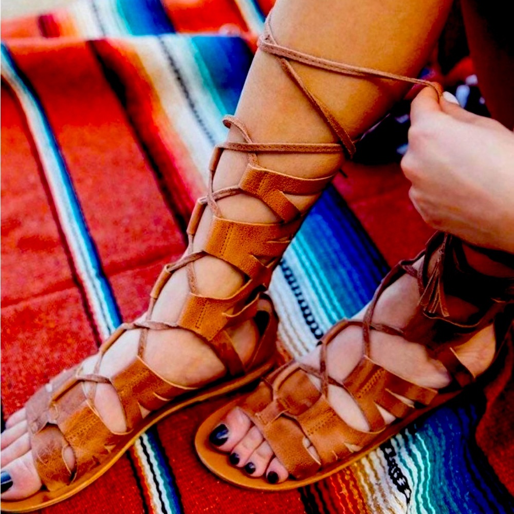 Free People Lace Up Sandals